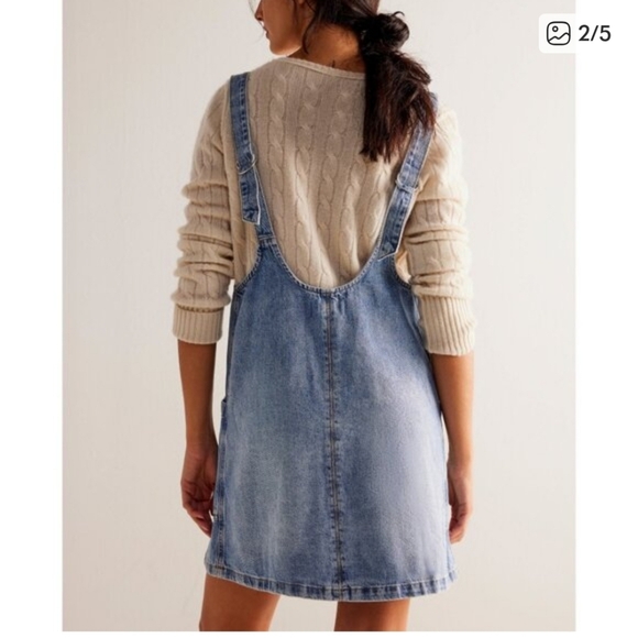 Free People Light Blue Denim Dress - Picture 2 of 4